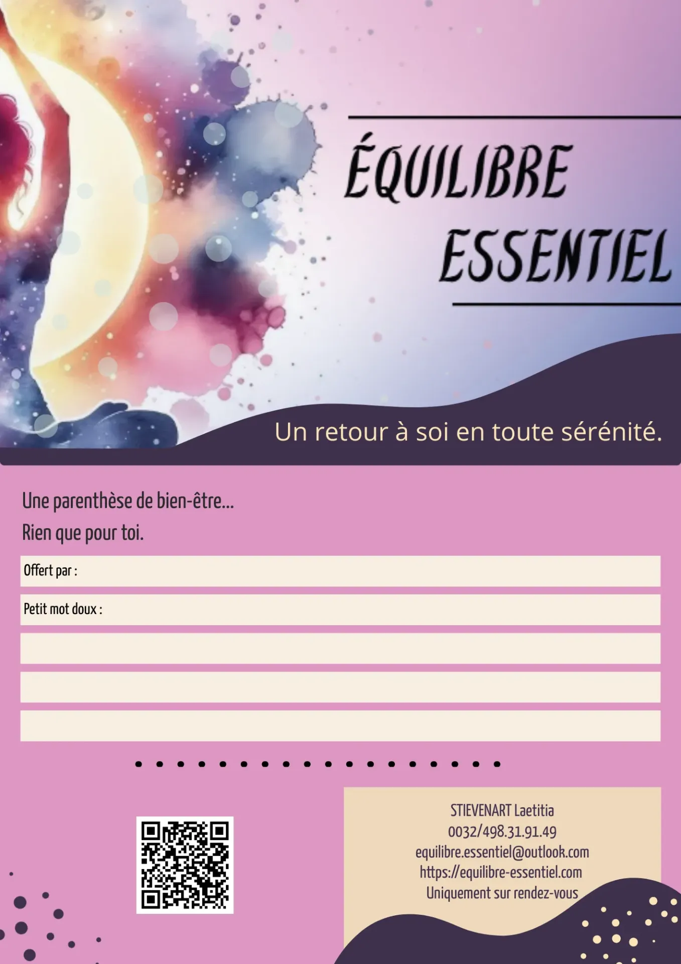 Chèque cadeau - Équilibre Essentiel - 70€